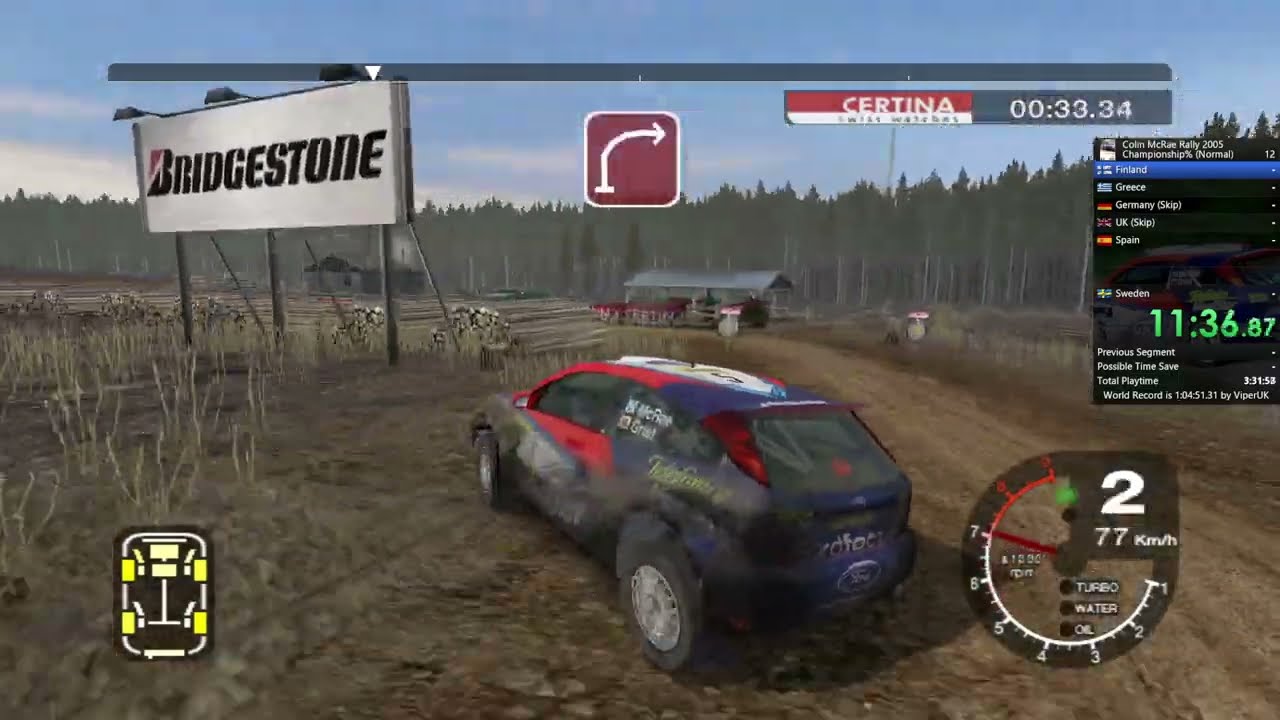 Colin McRae Rally 2005 Speedrun - Championship% in 1:05:56 *NEW PB*