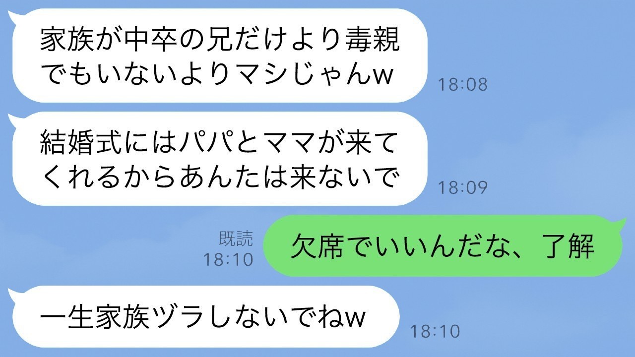 毒親から逃げ妹を育てた兄を結婚で切った妹『結婚式来ないで』…欠席したら衝撃の結末