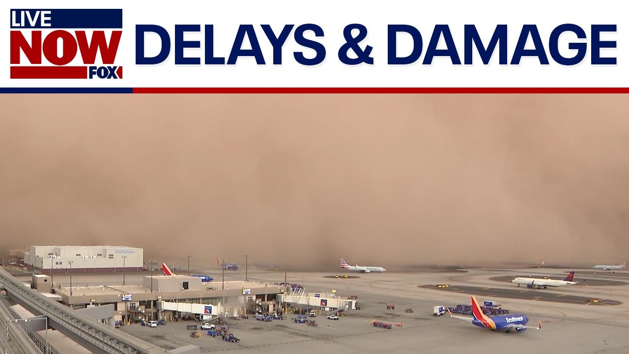 Massive monsoon dust storm causes ground stop at airport in Phoenix
