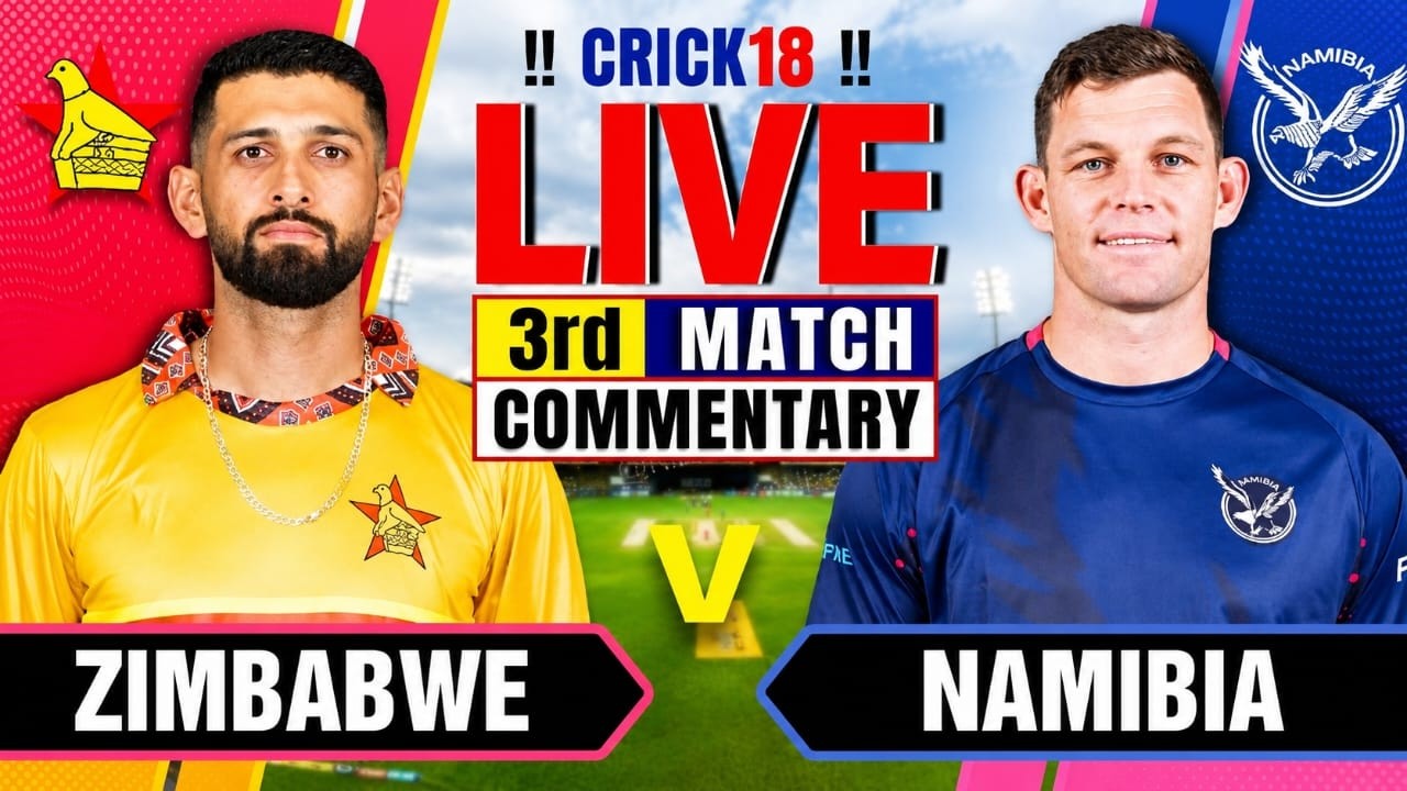 🔴Live: Zimbabwe vs Namibia | 3rd Match | Live Cricket Score & Commentary
