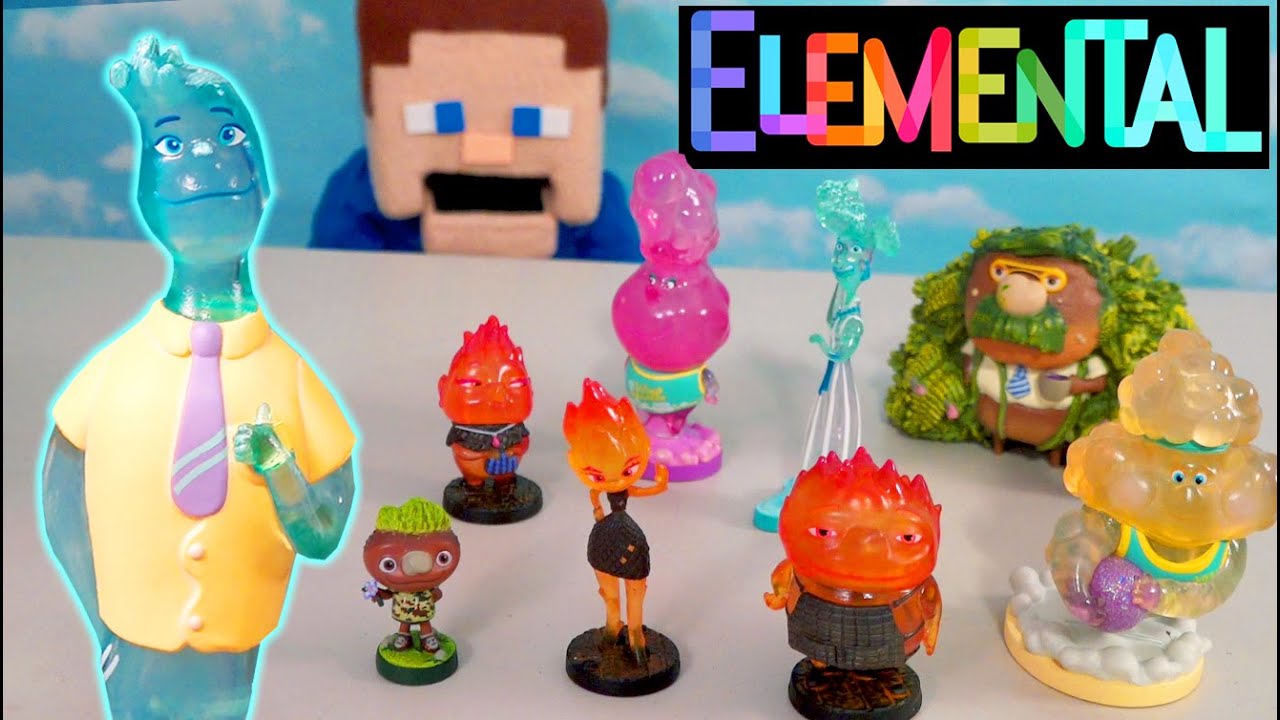 Disney's Elemental PIXAR Movie FIGURES! Disney Parks Gift Pack
