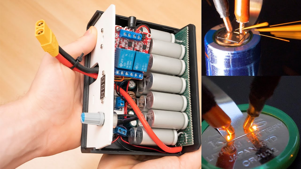 DIY Capacitive Discharge Spot Welder (Thyristor based, USB-C powered, portable, no microcontrollers)