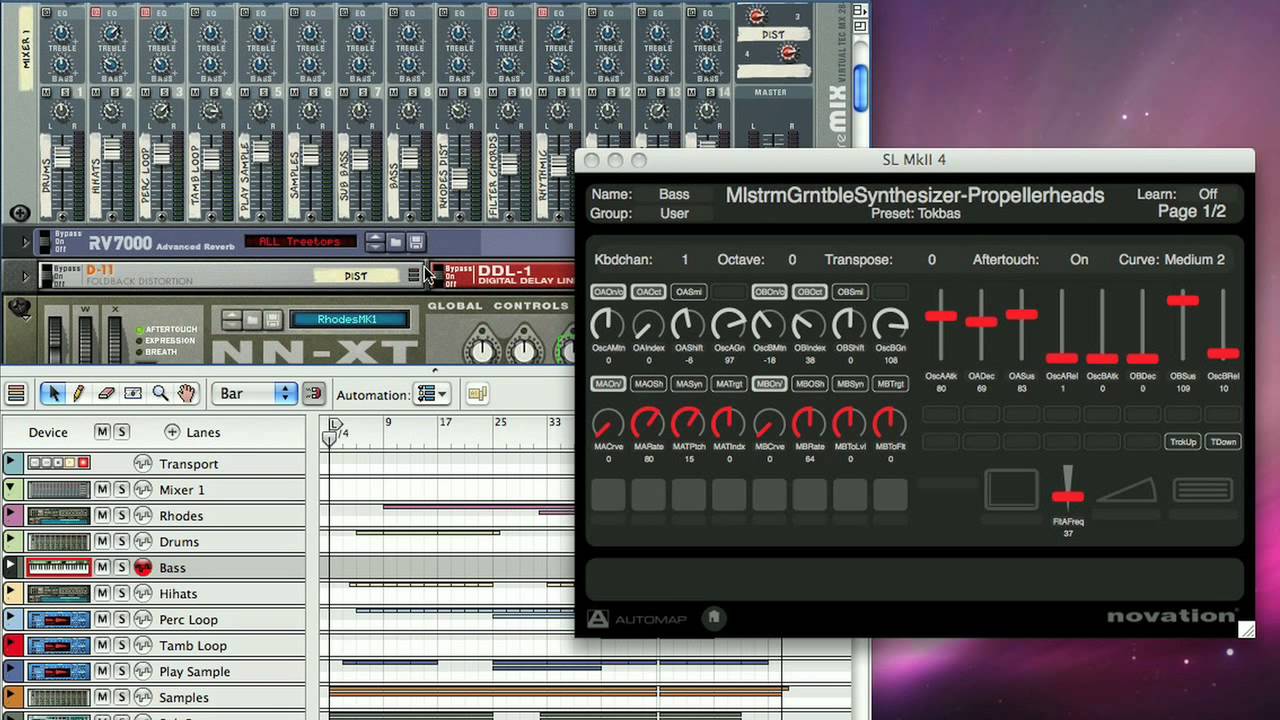Novation // Using Automap to control Reason with a SL MkII
