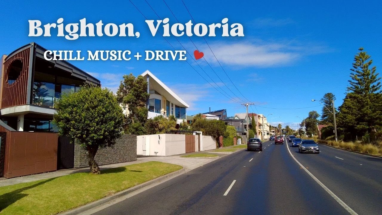 Brighton Australia Drive ⎮ Jazz Chill Music ⎮Driving around Brighton in Victoria Australia