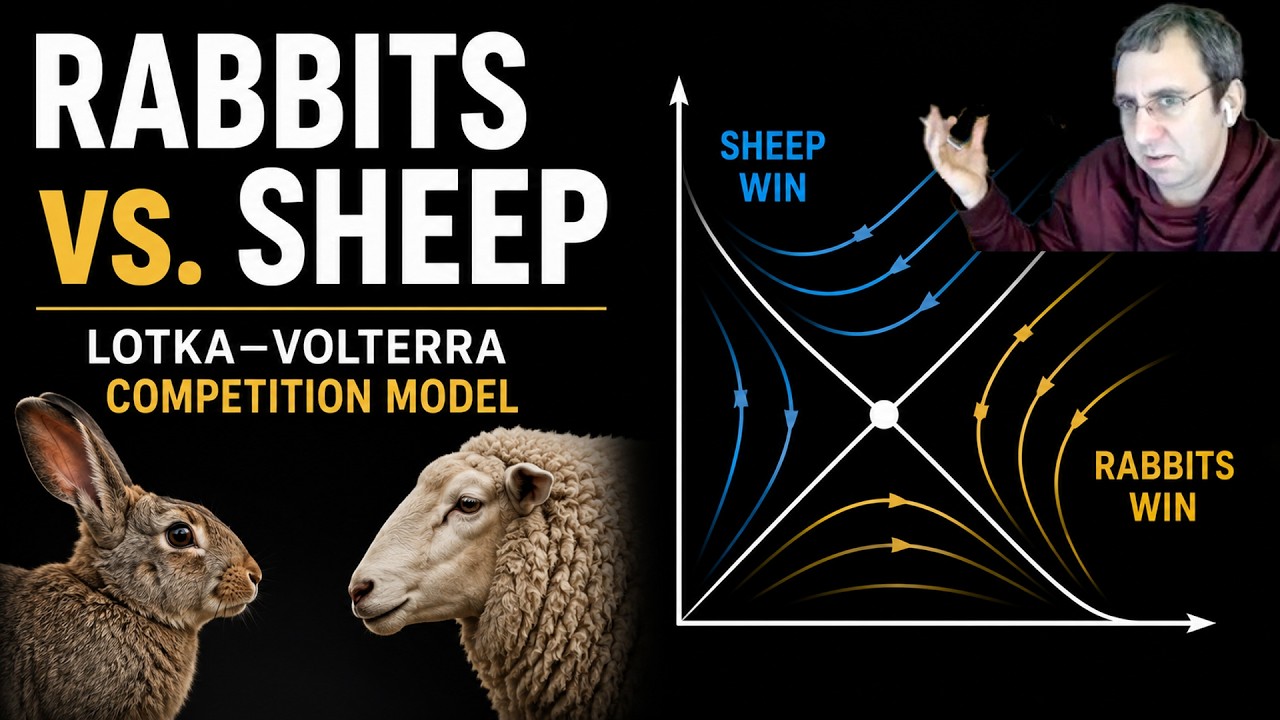 Phase Plane Analysis: Worked Example | Rabbits Vs. Sheep Species Competition, Population Biology