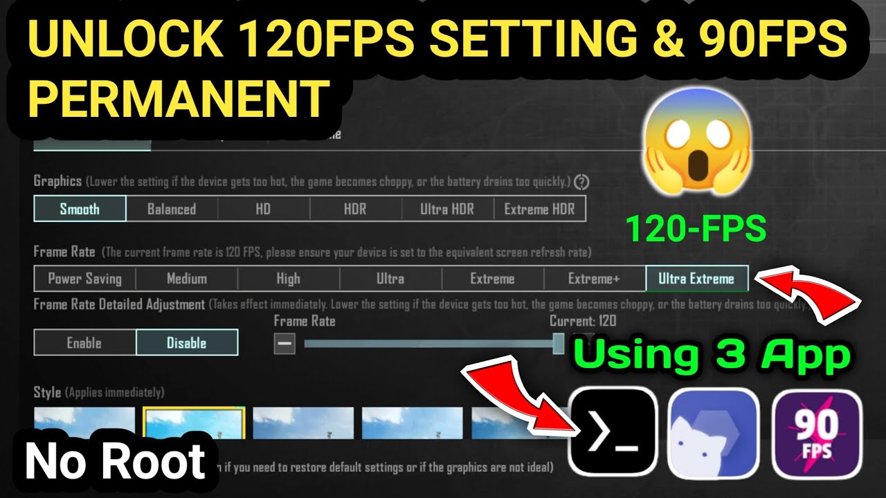 How to Permanently Unlock 120FPS Setting in Pubg Mobile Using 3 Apps 😎 | Easy to Unlock