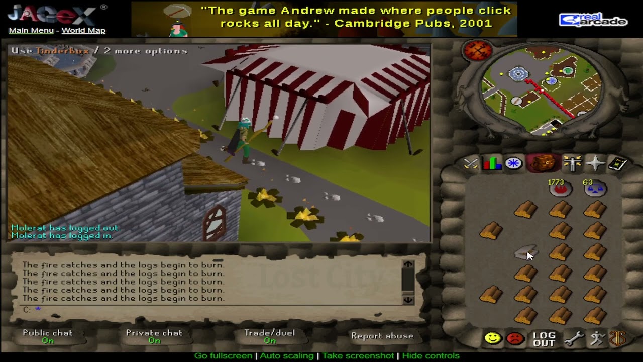 Firemaking with Teleports  - RuneScape 2004