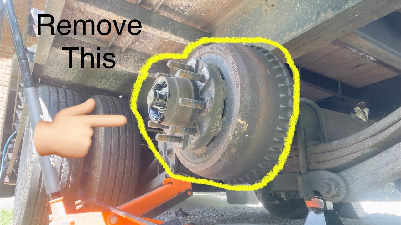How to remove trailer brake drum-Big Tex 22GN