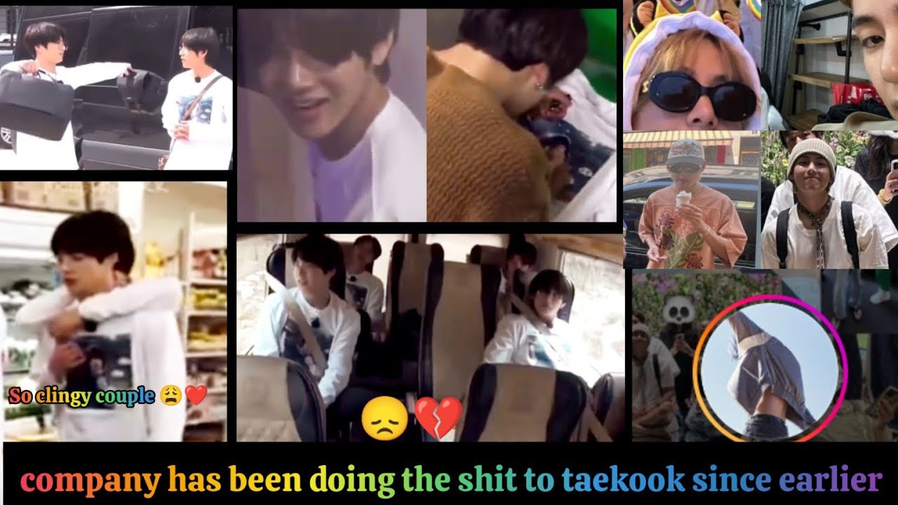 taekook wasn't even allowed to sit together in bus like wtf man( taekook moments from episode 53)