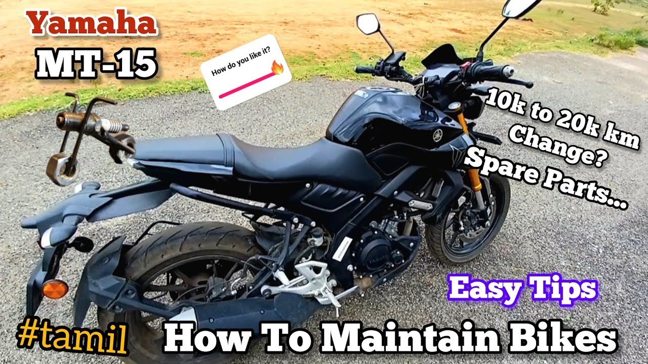 How To Maintain Bike🥵|Easy Tips🥳|10k To 20k km Change Spare Parts🤔|MT-15| tamil #solotrackst