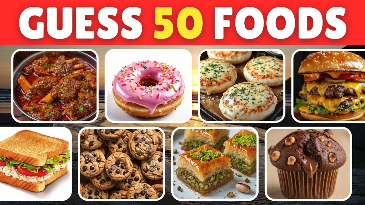 Угадайте 50 продуктов за 5 секунд... 🍕 | Сможете ли вы назвать их все?