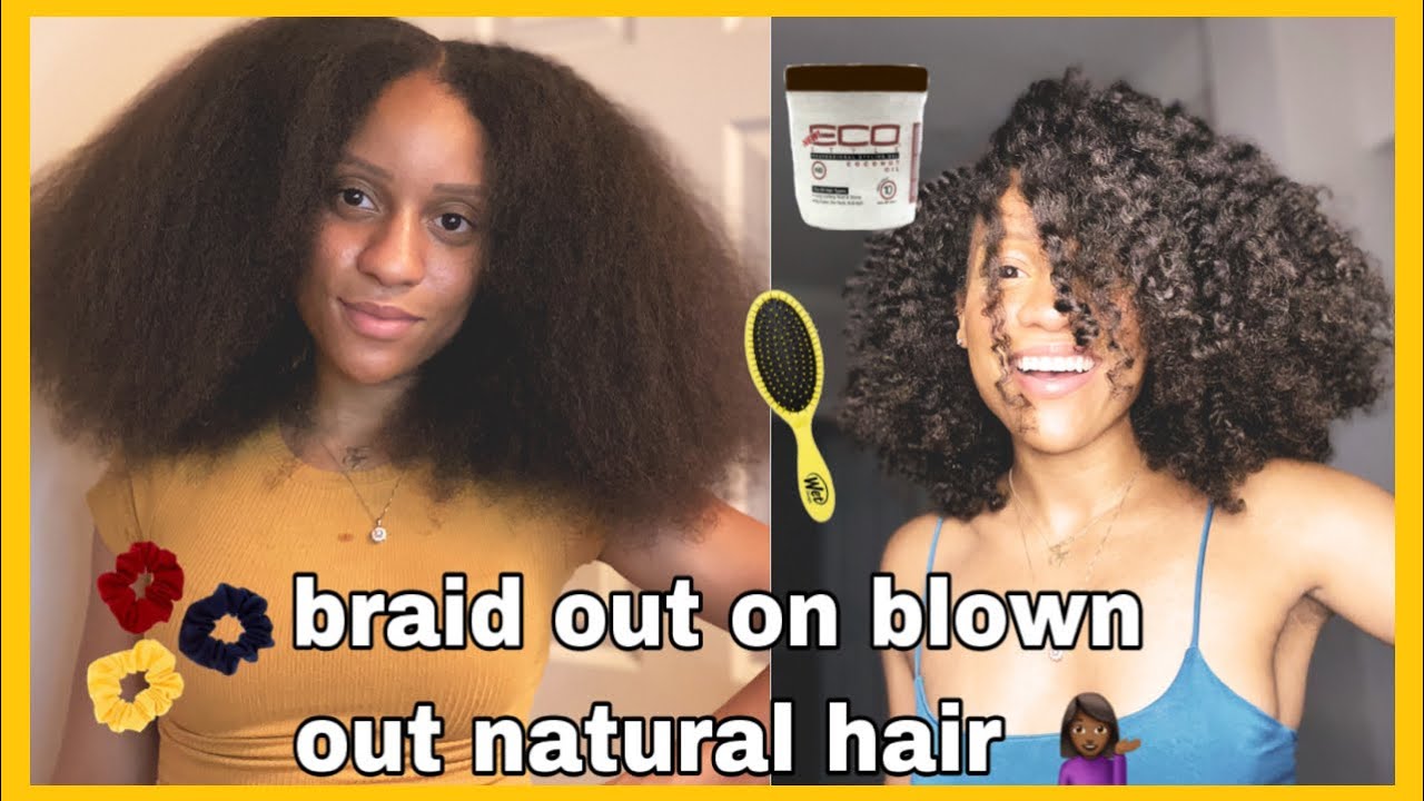 HOW TO: Braid out on blown out natural hair | fluffy and moisturized 🌀 | Toya + Curls