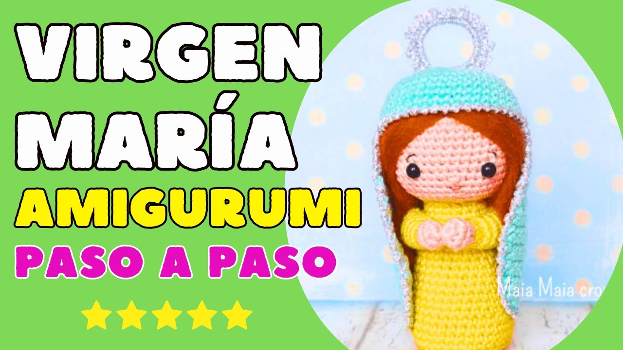 Como tejer a la VIRGEN MARÍA AMIGURUMI 🙏🙏🙏 a crochet | Virgen amigurumi a ganchillo paso a paso