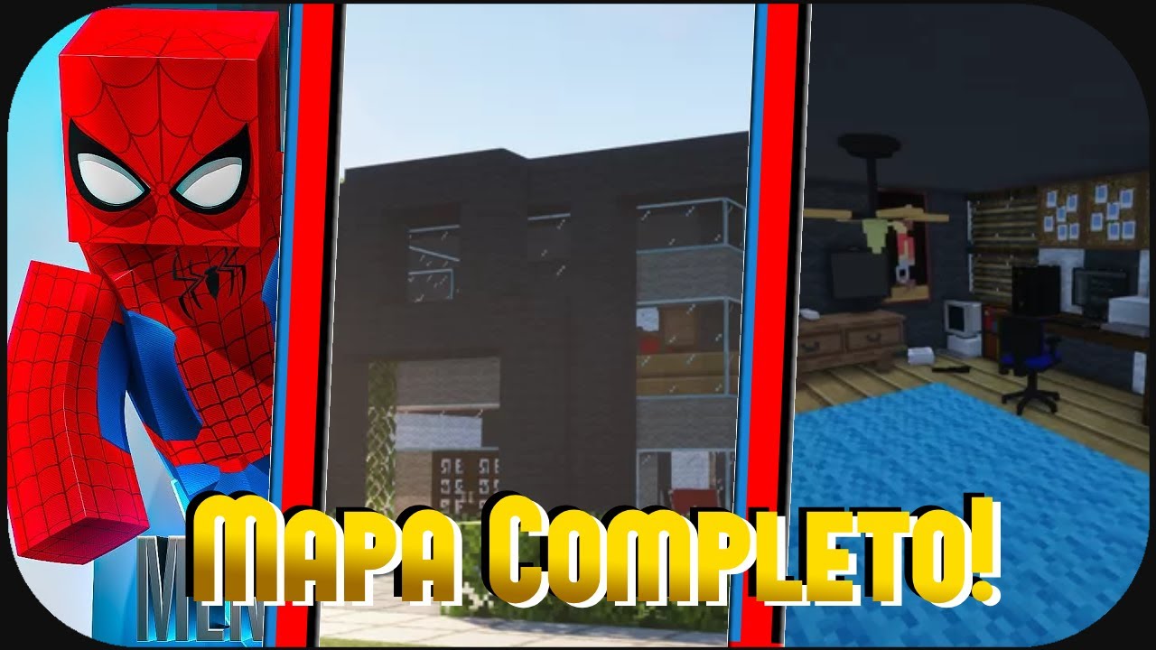 Eu fiz o Mapa da Série Menino Aranha do @AranhaMaster!! #minecraftanimation #meninoaranha