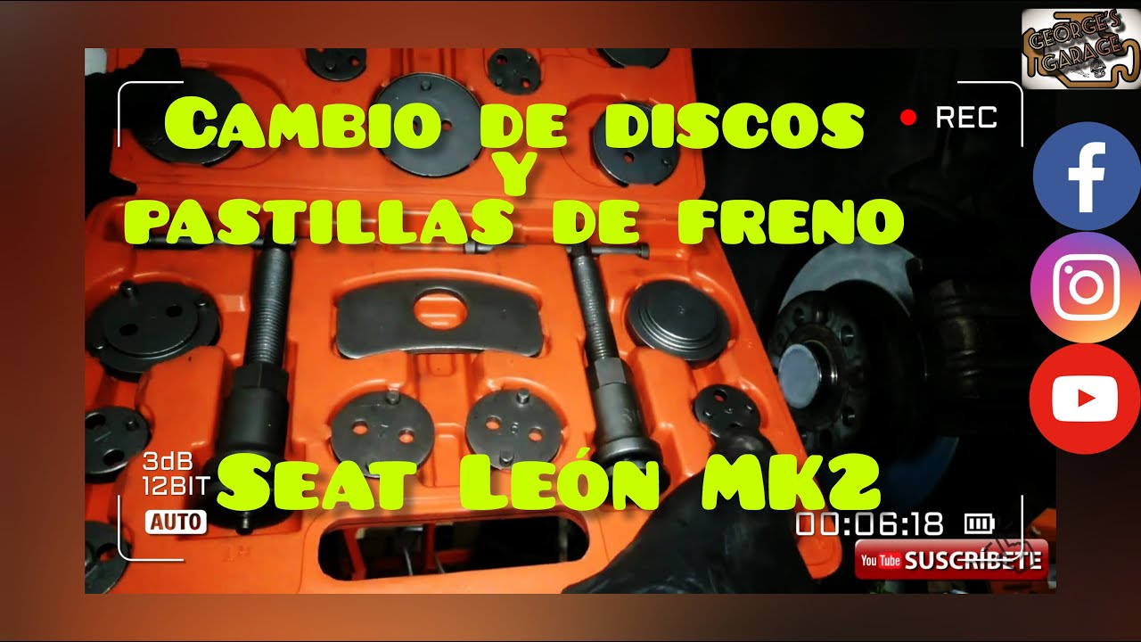 Cambio de discos y pastillas de freno de un Seat León MK2