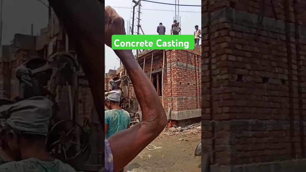concrete casting team work #construction #concretecasting #civilengineering #viralvideo