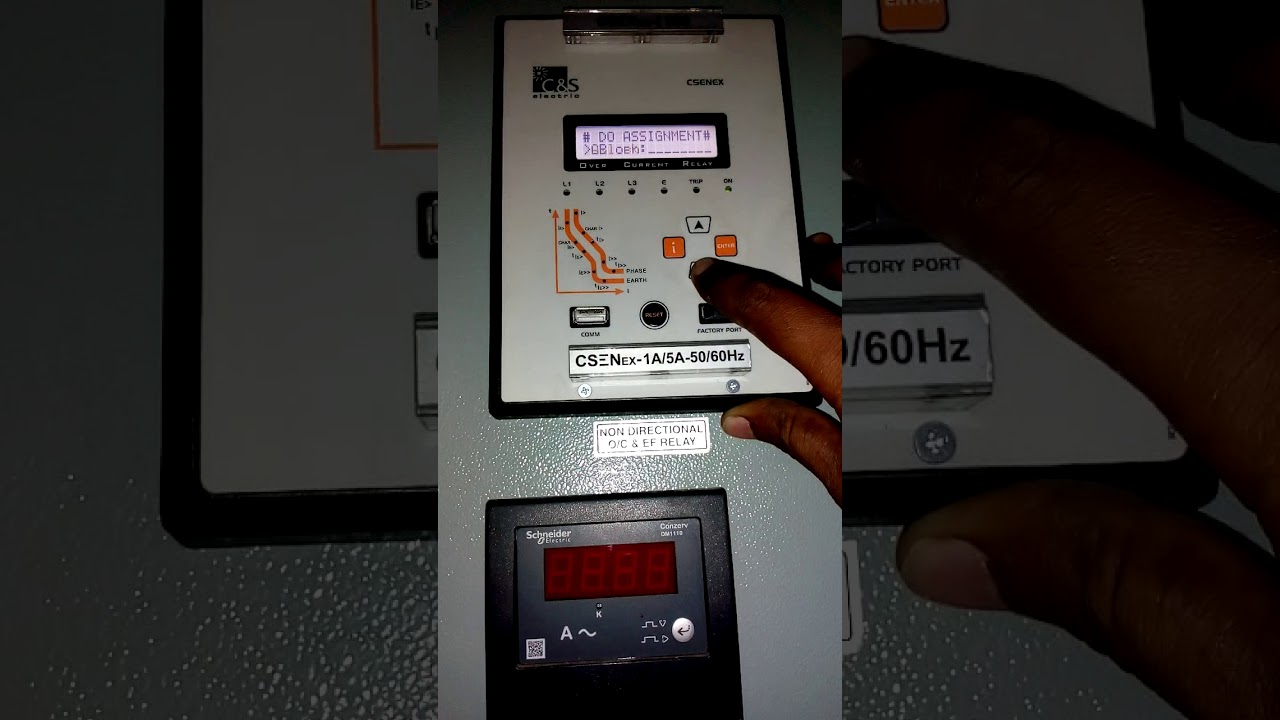 C & S Electric csenex I 350 Relay Setting