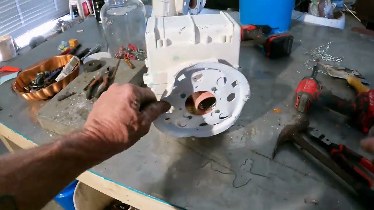Scrapping a few Industrial Lights for Copper and Aluminum