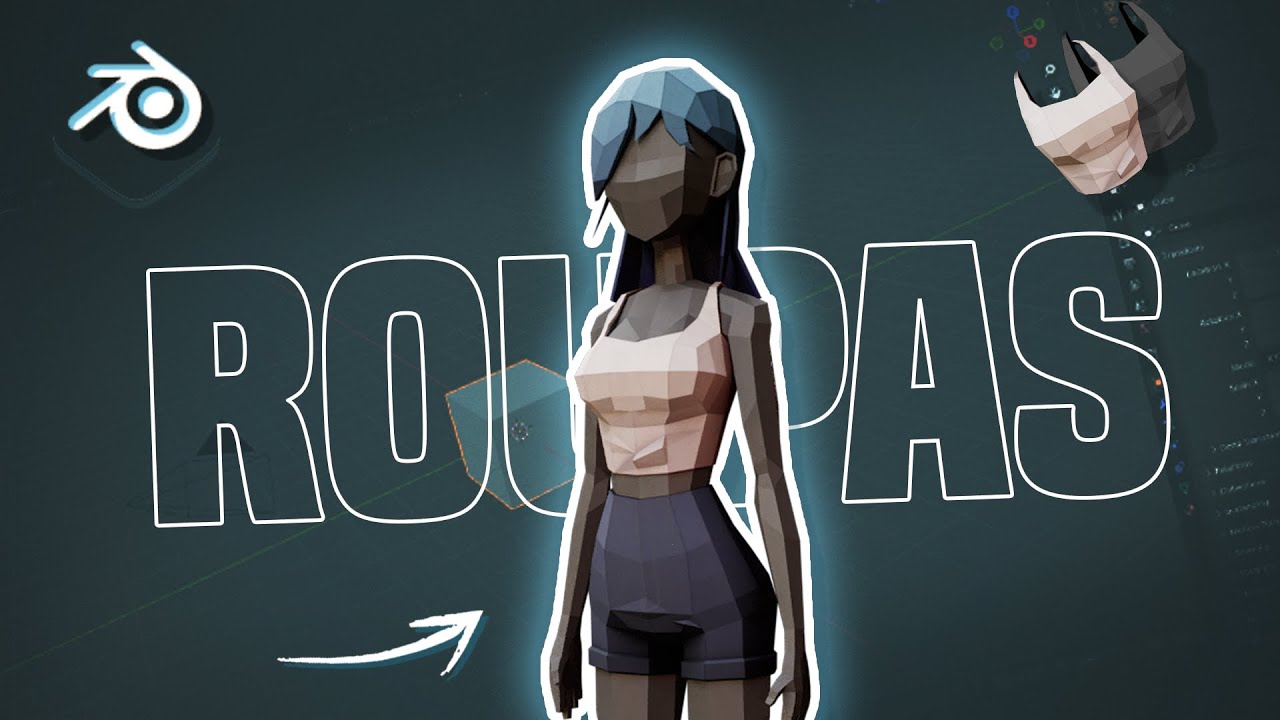 O Segredo para Criar ROUPAS Incríveis para Personagem Low Poly no BLENDER!