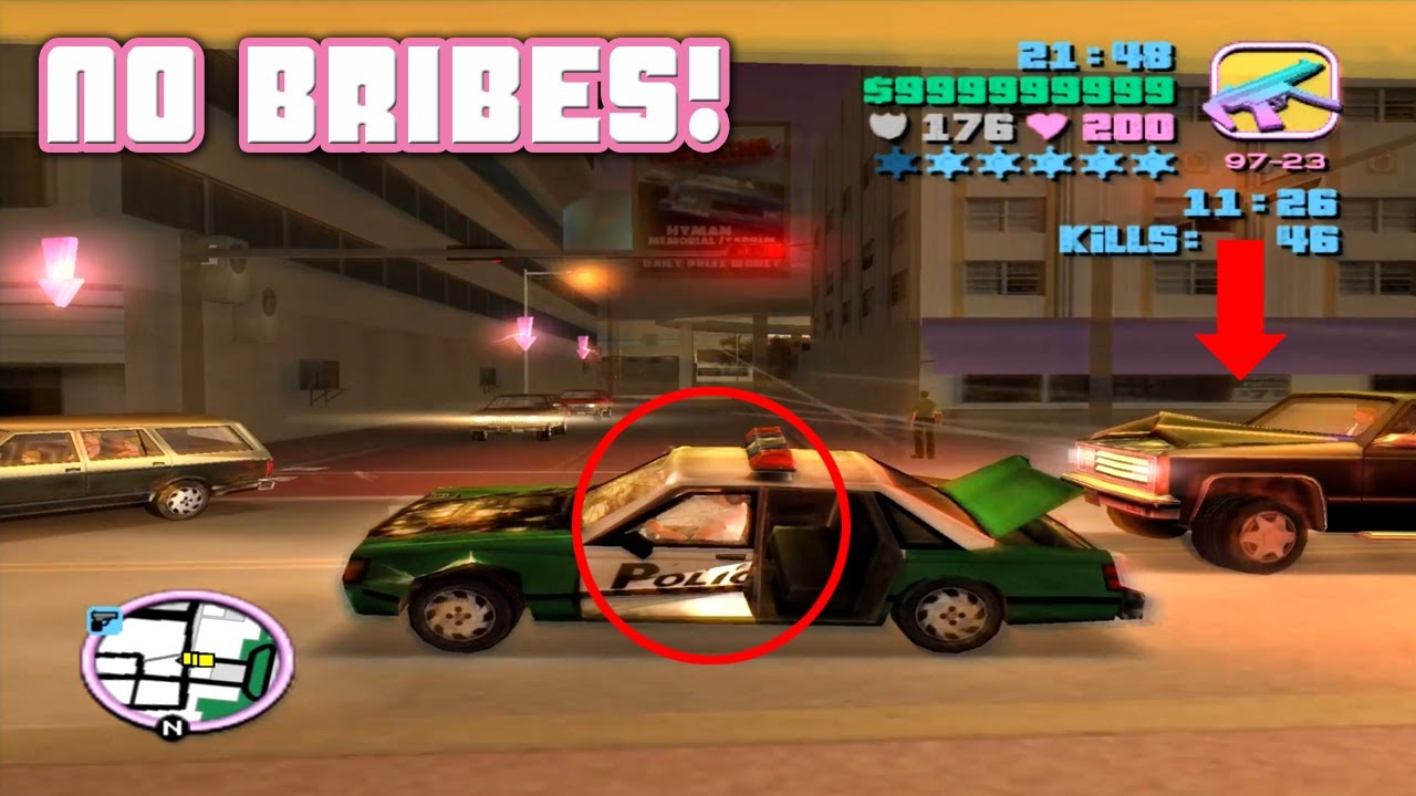 No Police Bribes! / FAIL! / Vigilante Levels 1-11 / GTA Vice City