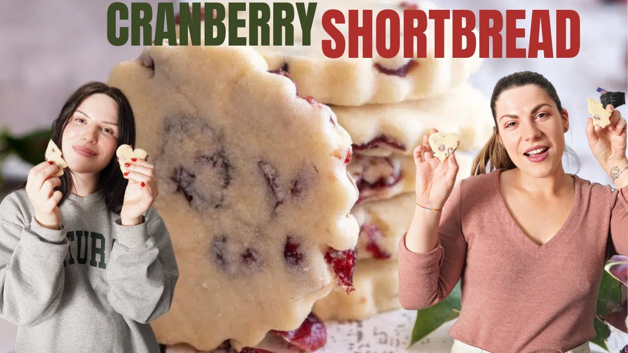 THE BEST CRANBERRY SHORTBREAD COOKIES - 12 Weeks of Christmas cookies