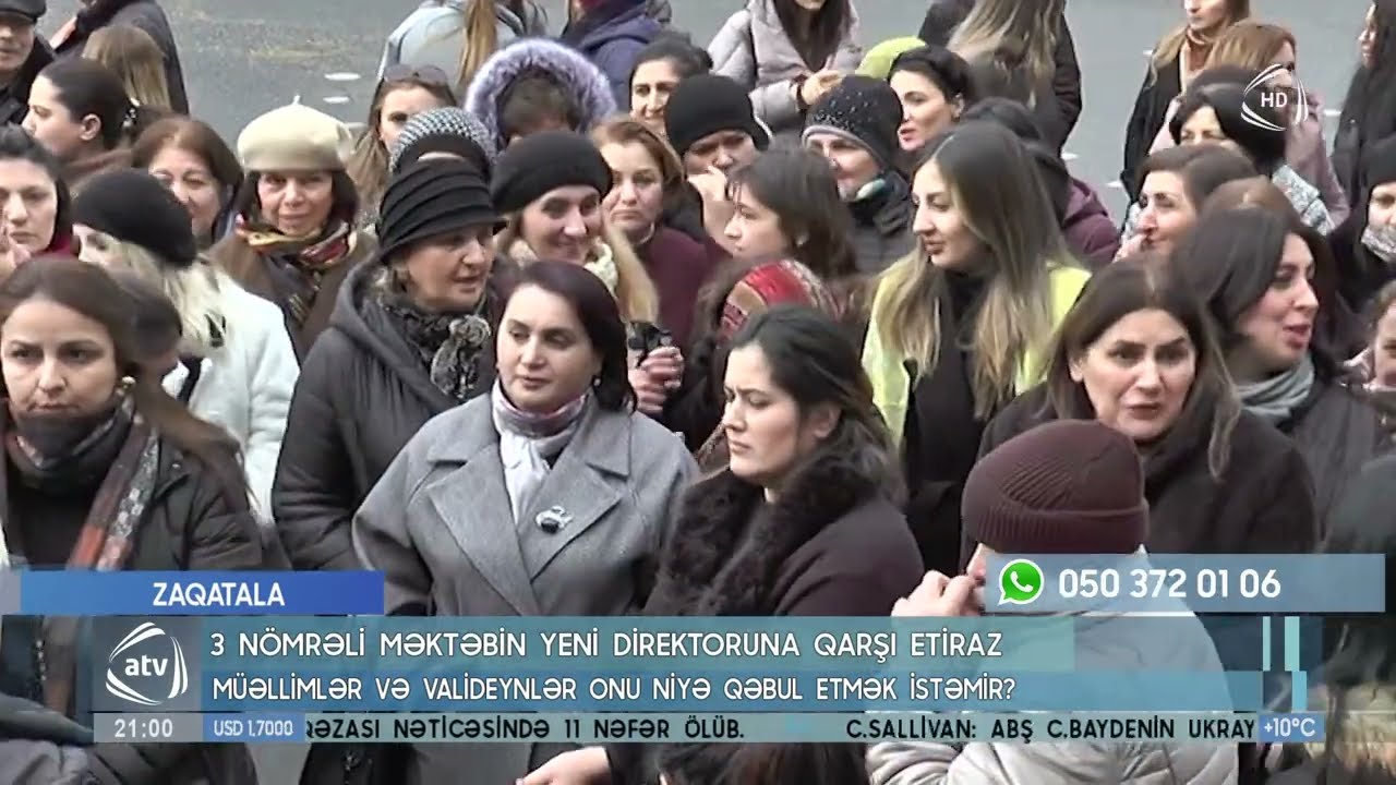 Zaqatalada müəllimlər ilə valideynlər etiraz aksiyası keçiriblər