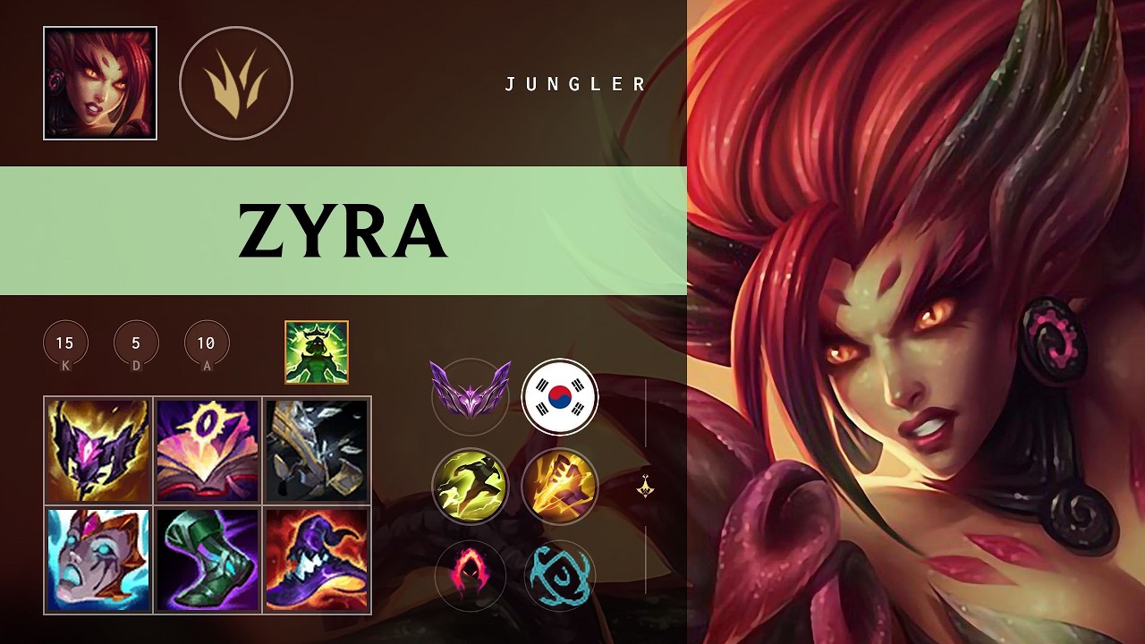 Zyra Jungle vs Fiddlesticks - KR Master Patch 26.09