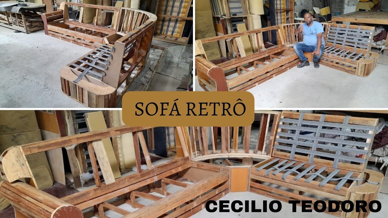 FAZENDO SOFA RETRÔ DE CANTO / COMEÇOU DO ZERO/EXTRUTURA DE SOFÁ!!