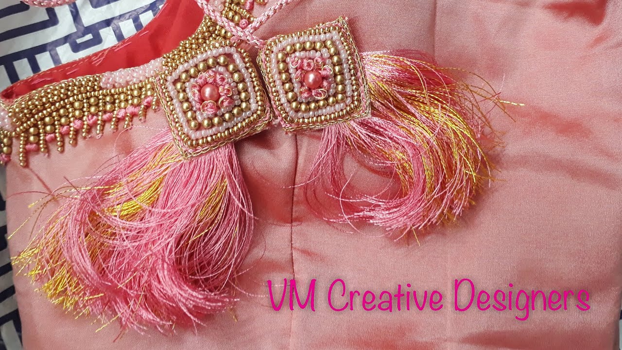 Tassel Making Using Silk Thread (Fancy Latkan) & Last Blouse Continuation || Sleeve Portion
