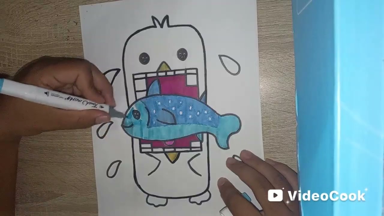 Para el día de hoy escogí dibujar un pingüino de boca grande 