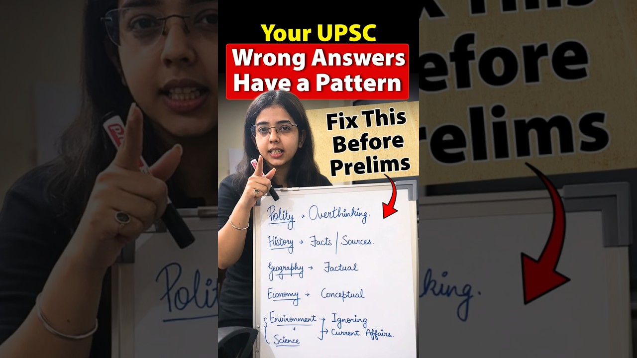 Your UPSC Wrong Answers Have a Pattern! | Fix This Before Prelims 2026 #shorts #upsc