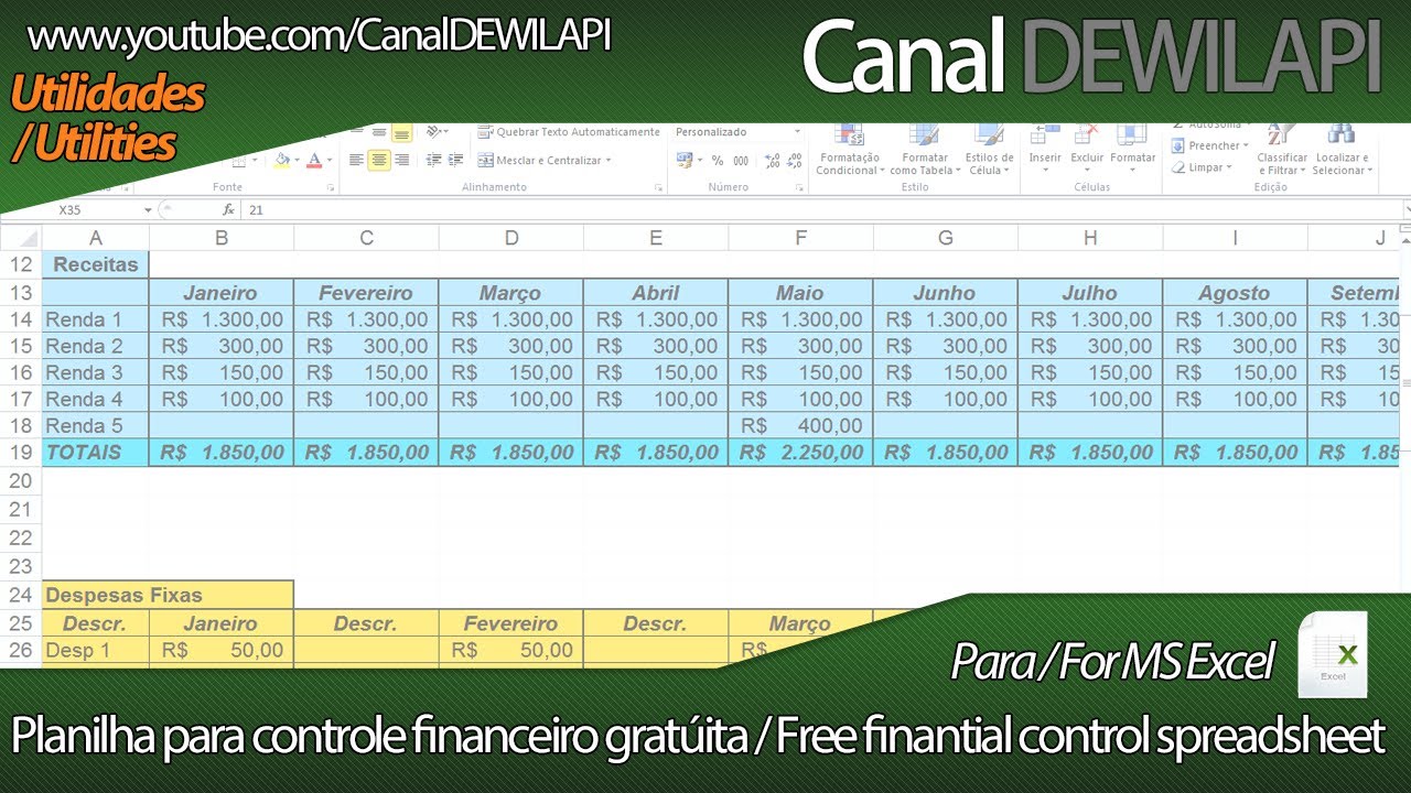 07/09/2022  - Planilha para controle financeiro pessoal - FA&Ccedil;A ECONOMIA E SEU DINHEIRO RENDER MAIS!