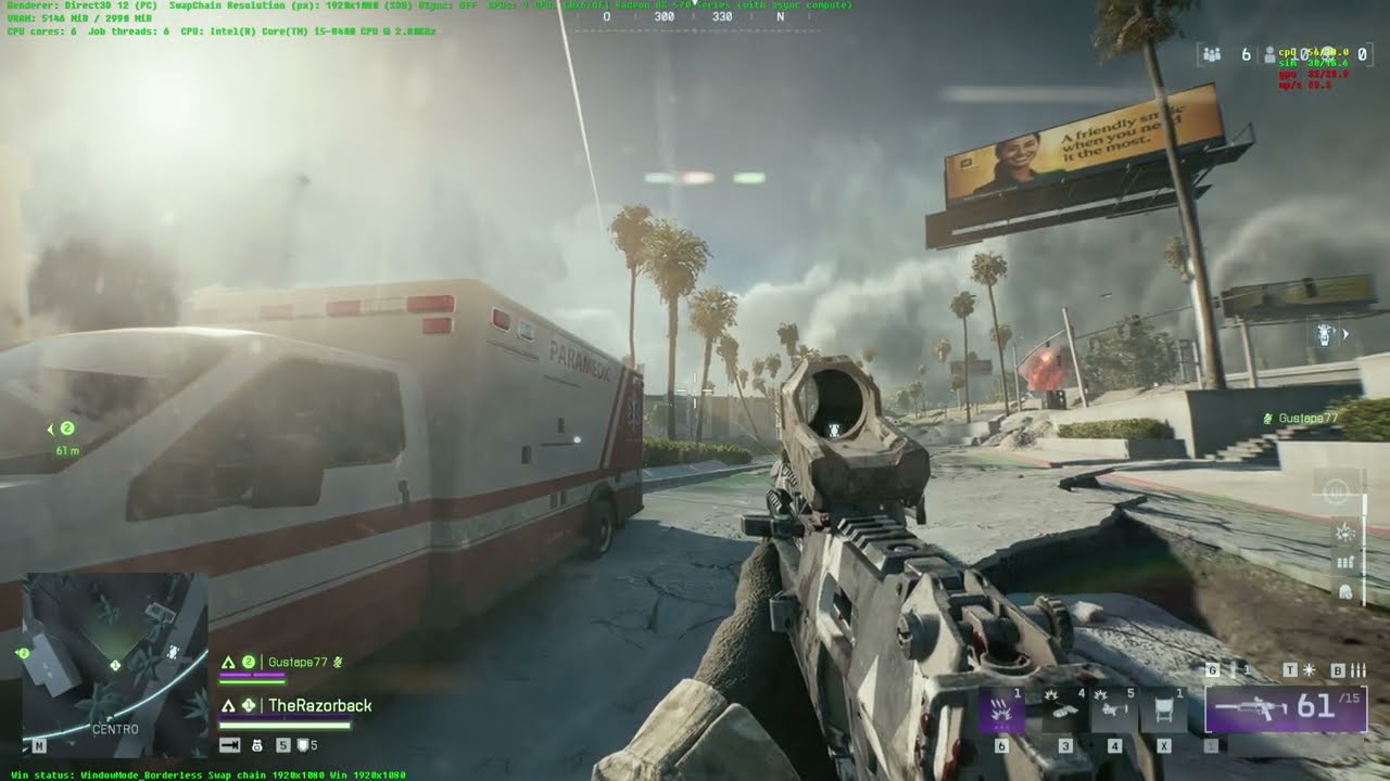 Battlefield: REDSEC | RX 570 4GB VRAM | i5-8400 | 24 GB RAM @ 1080p Res | Configuration, settings