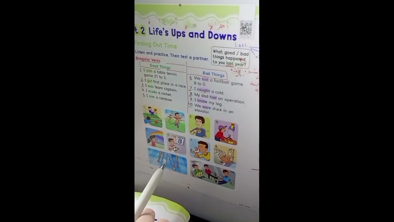 شرح درس إنجليش صفحة ( ١٠-١١ )بطريقة مسلية وممتعة 🌷⬇️life's ups⬆️ and downs🌷