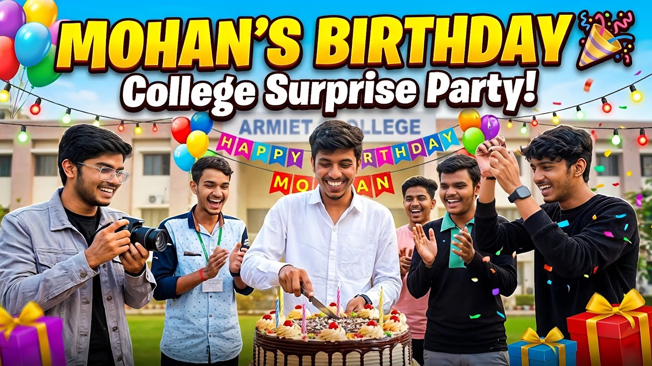 MOHAN'S BIRTHDAY CELEBRATION AT ARMIET COLLEGE 🎂🎁🎊@MK.VLOGGER_027 