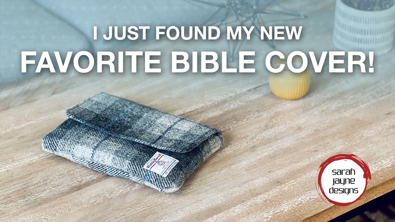 My Favorite Bible Cover – Custom Harris Tweed from Sarah Jayne Designs