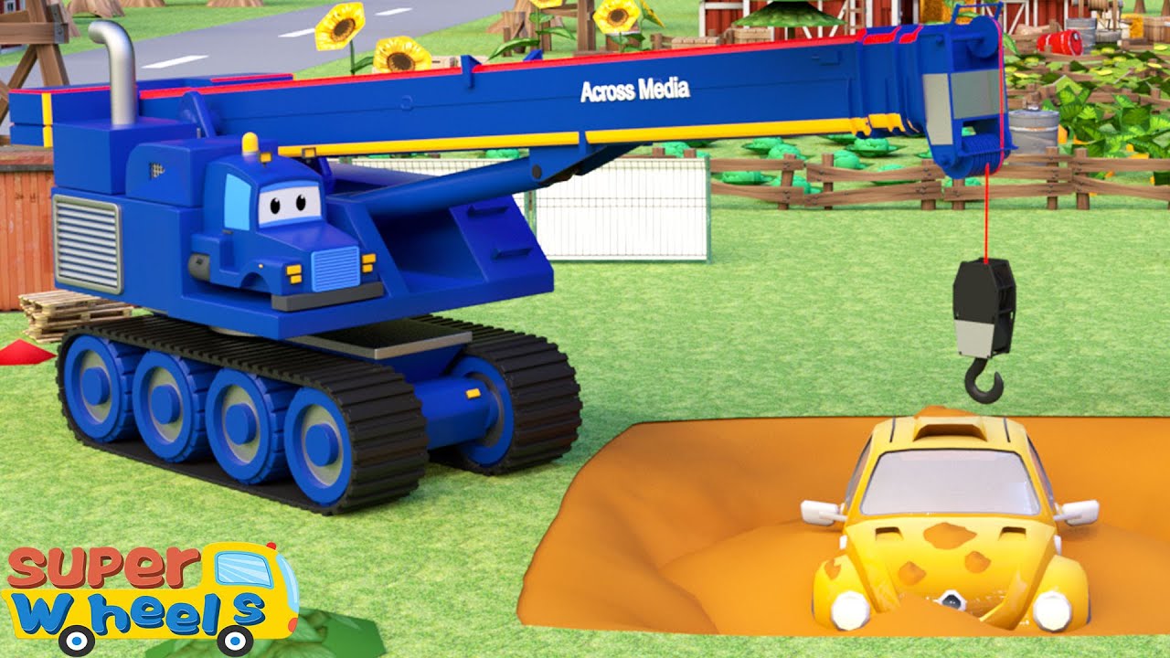 Transformer Team Fire Rescue — Fire truck, police car & helicopter put out a fire — for Kids