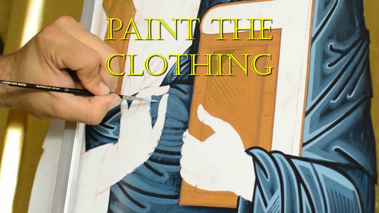 Μαθημα Αγιογραφίας: How I paint the clothes in a byzantine Icon. The process in detail
