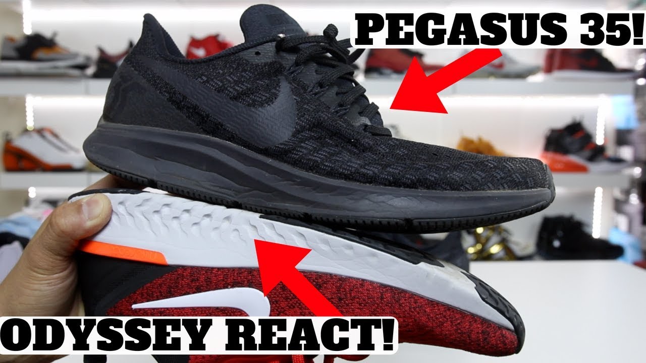$120 Nike Air Zoom Pegasus 35 vs $120 Odyssey React!