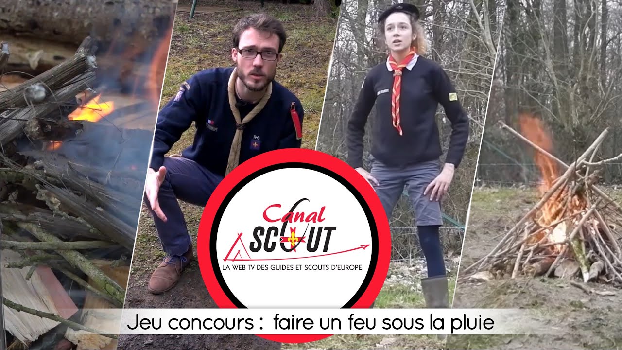 Jeu concours Scoutidien #019 - Faire un feu sous pluie, tuto