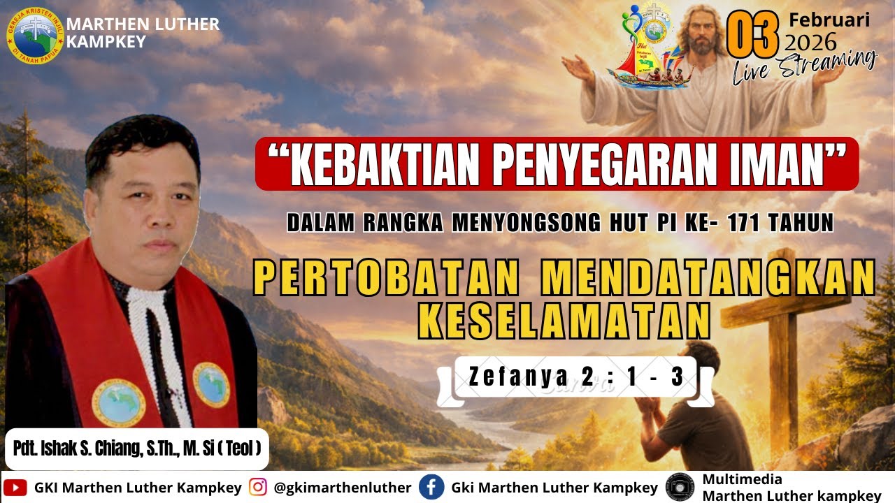 KHOTBAH IBADAH KPI DALAM RANGKA MENYONGSONG HUT PI KE - 171 TAHUN | SELASA, 3 FEBRUARI 2026