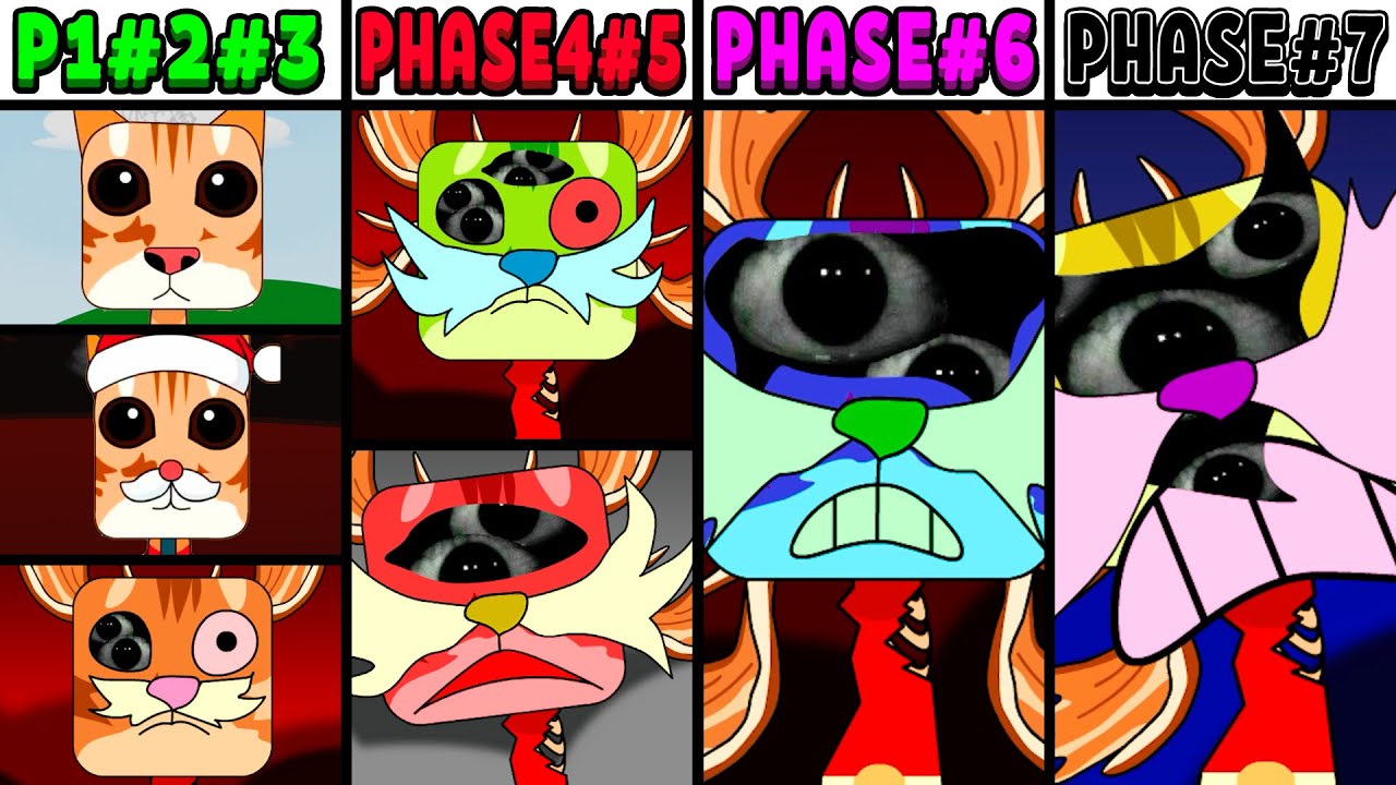 All Phases in New Incredibox Sprunki Oc of Montagem Miau: From Phase 1 to Phase 7