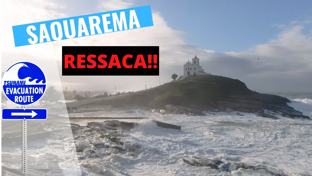 Drone em FPV filma ressaca nervosa em Saquarema. Espuma do mar invade a cidade.