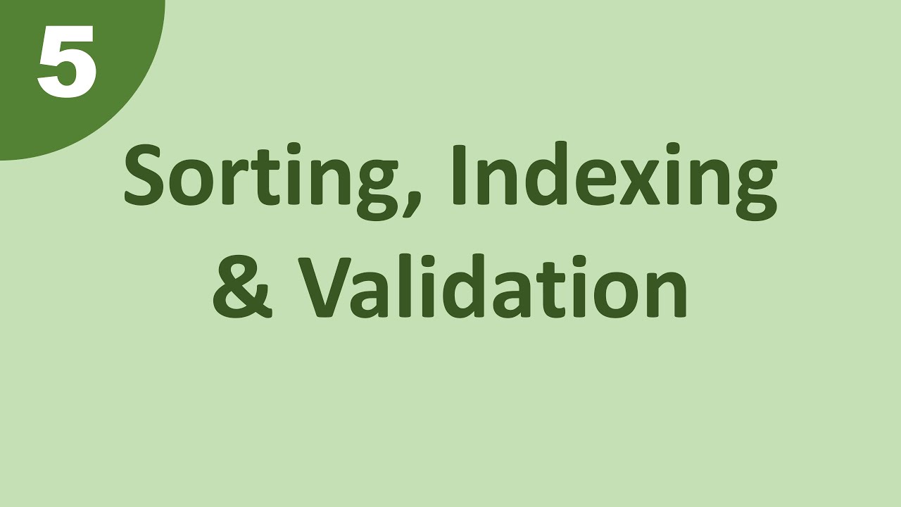 Sorting, indexing and validation in MongoDB