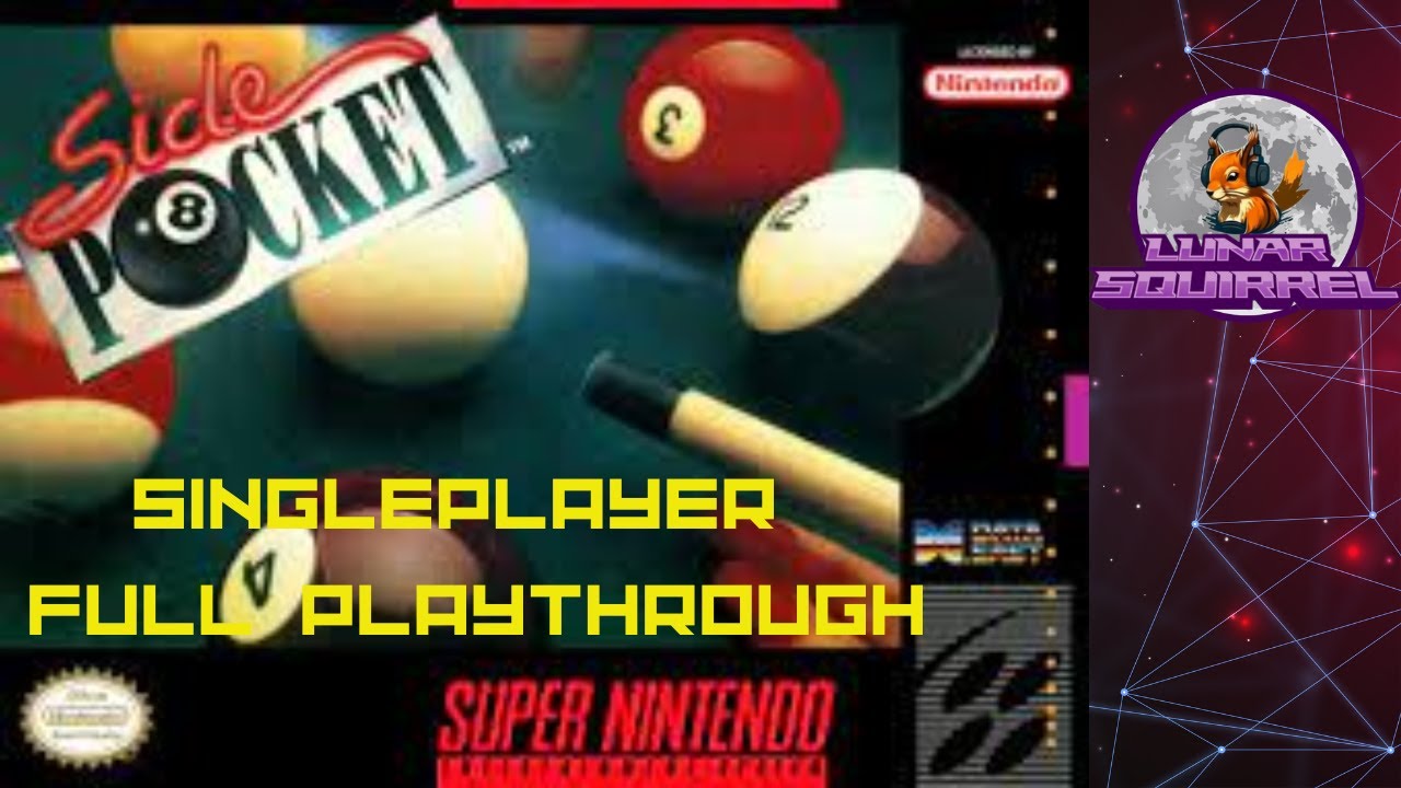 Side Pocket (SNES) | Single-Player Playthrough Walkthrough Gameplay NoCommentary