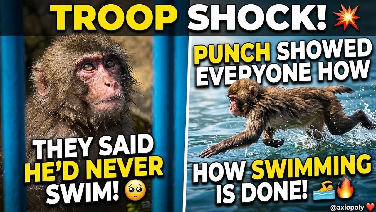 Панч показал всему отряду, как нужно плавать! 🐒🏊&zwj;♂️ | Новости о Панче