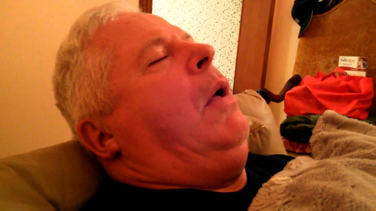 Man snoring loudly