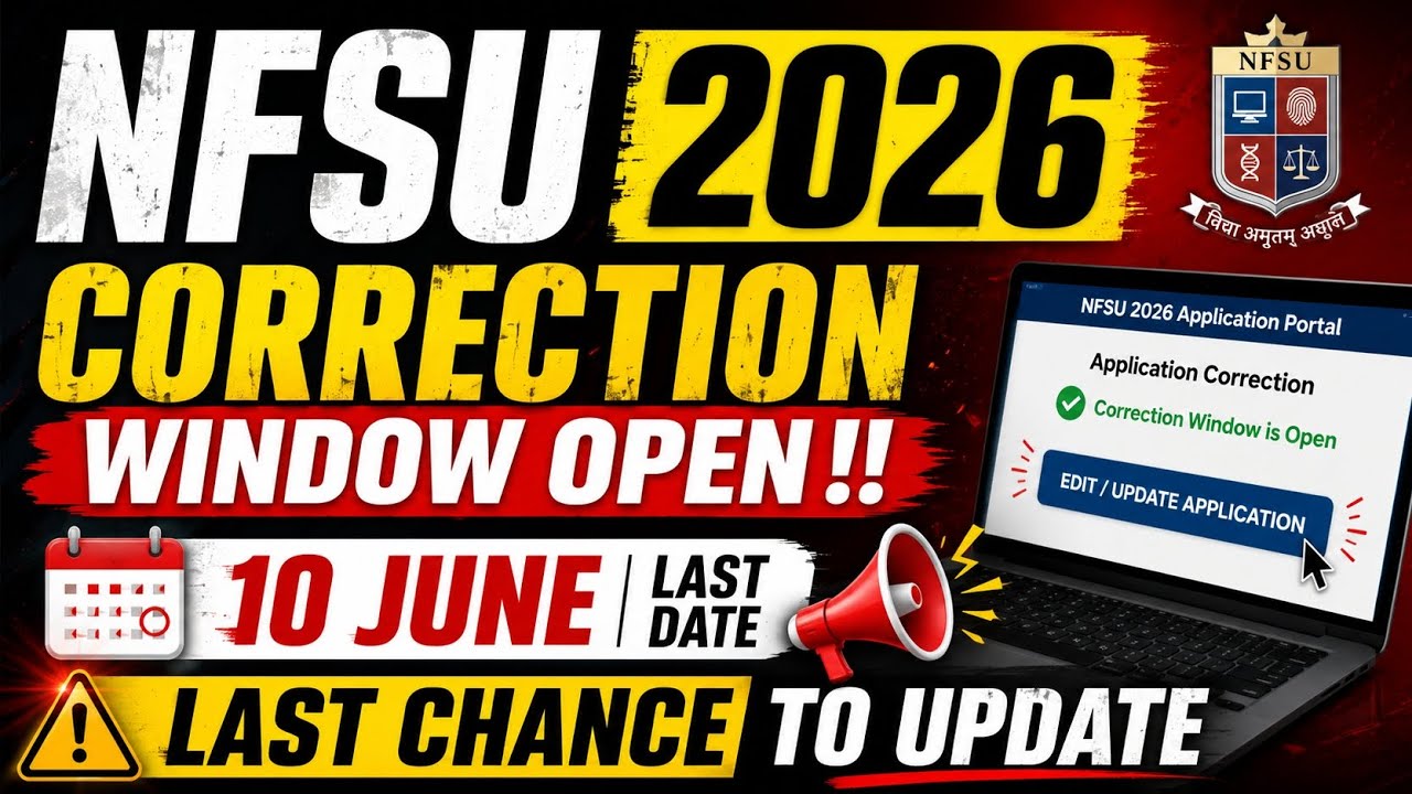 NFSU 2026 |Correction Window Open !! Last Chance To Update 😱#cuet2026 #nfsu #cutoff