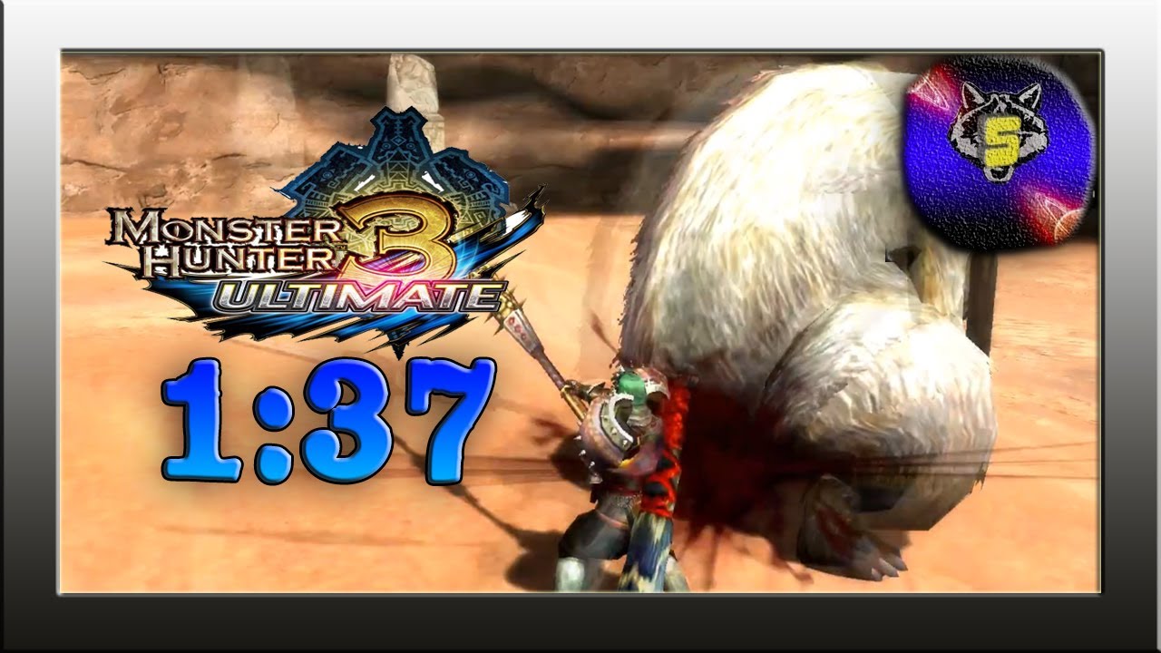 [MH3U] Lagombi ~Longsword~ Solo Arena 1:37
