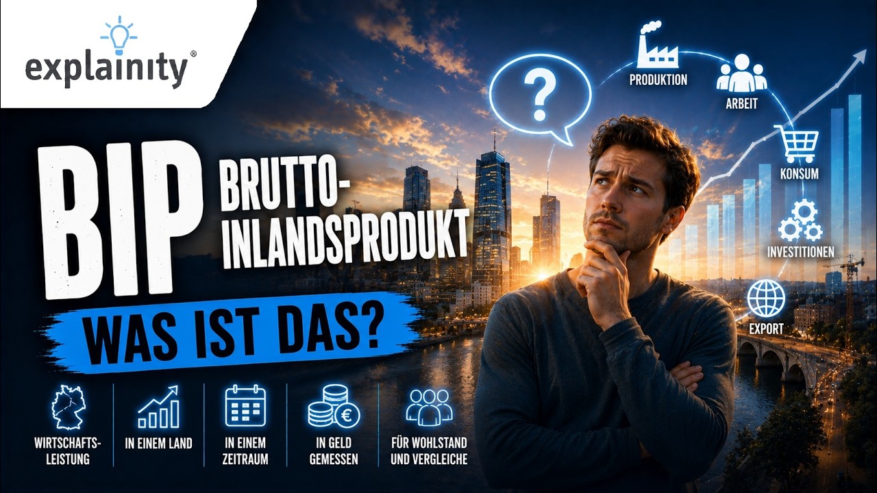 Bruttoinlandsprodukt einfach erklärt (explainity® Erklärvideo)